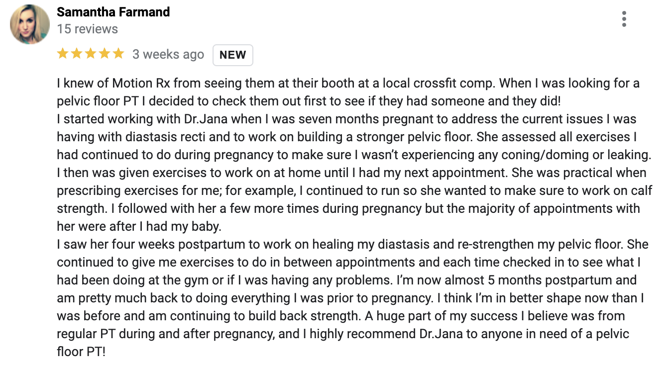 samantha pelvic floor